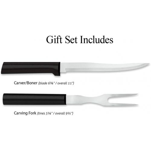  Rada Cutlery Carving Knife Set ? Stainless Steel 2-Piece Carving Set With Stainless Steel Black Resin Handles