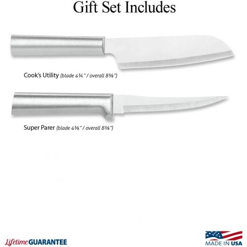  Rada Cutlery Two Piece Knife Stainless Steel Cook’s Choice Gift Set with Aluminum, 8 Inches, Silver Handle