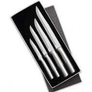 Rada Cutlery Wedding Register Knife Gift Set ? 4 Stainless Steel Culinary Knives With Silver Aluminum Handle Made in the USA