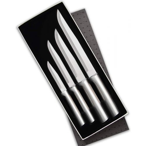  Rada Cutlery Wedding Register Knife Gift Set ? 4 Stainless Steel Culinary Knives With Silver Aluminum Handle Made in the USA