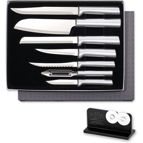  Rada Cutlery S38 7-pc Starter Gift Set + R119 Knife Sharpener