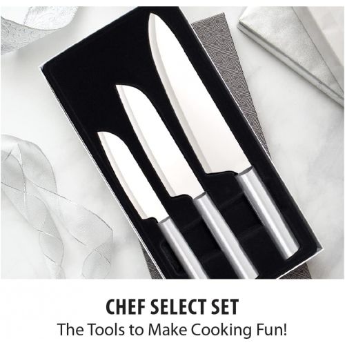  Rada Cutlery Chef Select 3-Piece Large Knife Set ? Stainless Steel Culinary Knives With Aluminum Handles