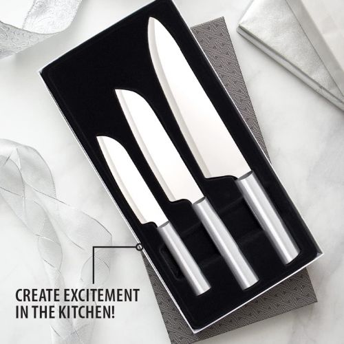  Rada Cutlery Chef Select 3-Piece Large Knife Set ? Stainless Steel Culinary Knives With Aluminum Handles