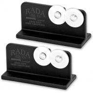 Rada Cutlery Quick Edge Knife Sharpener Stainless Steel Wheels Made in the USA, 2 Pack, Black