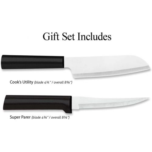  [아마존베스트]Rada Cutlery Two Piece Knife Stainless Cook’s Choice Gift Set Steel Resin, 2, Black Handle