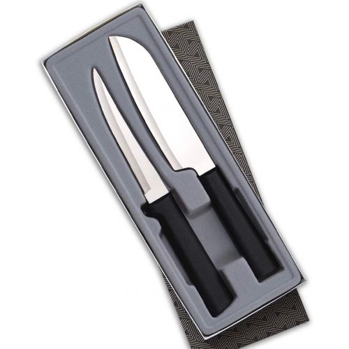  [아마존베스트]Rada Cutlery Two Piece Knife Stainless Cook’s Choice Gift Set Steel Resin, 2, Black Handle