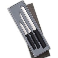 [아마존베스트]Rada Cutlery Sensational Serrations 3-Piece Kitchen Knife Set Blades Steel Resin, Black Handle