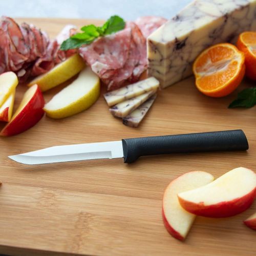  [아마존베스트]Rada Cutlery Sensational Serrations 3-Piece Kitchen Knife Set Blades Steel Resin, Black Handle