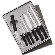 [아마존베스트]Rada Cutlery Knives Gift Set Stainless Blades Steel Resin, Set of 7, 11 1/4 Inches, Black Handle
