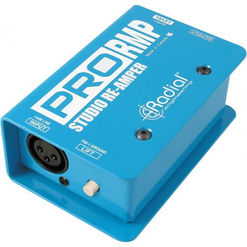  Radial ProRMP 1-channel Passive Re-Amping Device Direct Box with 18.6ft Instrument Cable