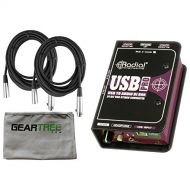 Radial USB-Pro Digital USB DI for Laptops w/Polish Cloth and 2 Cables