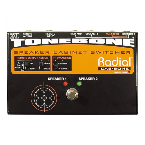  Radial Engineering},description:This guitar amp cabinet switcher connects between an amp head and 2 cabinets, allowing transition between the 2 cabs while using the same amp head.U