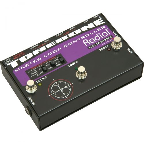  Radial Engineering},description:The Radial Loopbone Dual Effects Loop is a powerful effects loop controller for pedal boards that allows the guitar player to insert 2 separate peda