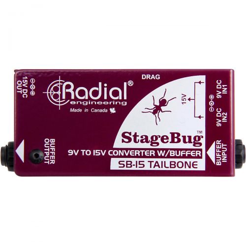  Radial Engineering},description:The Radial SB-15 Tailbone is a high-performance signal buffer designed to reside at the beginning of the signal chain and drive multiple pedals with