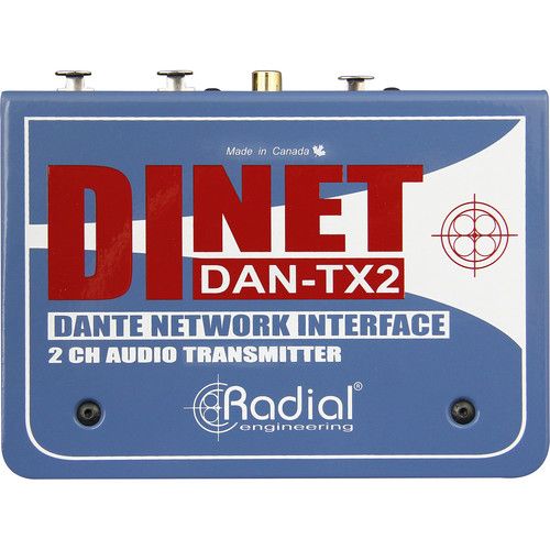  Radial Engineering DiNET DAN-TX2 2-Channel Dante Network Transmitter