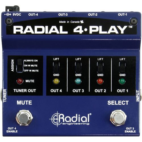  Radial Engineering 4-Play Multi-Output DI Box