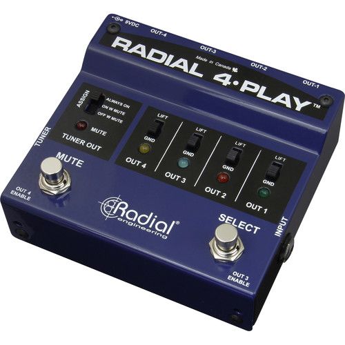  Radial Engineering 4-Play Multi-Output DI Box