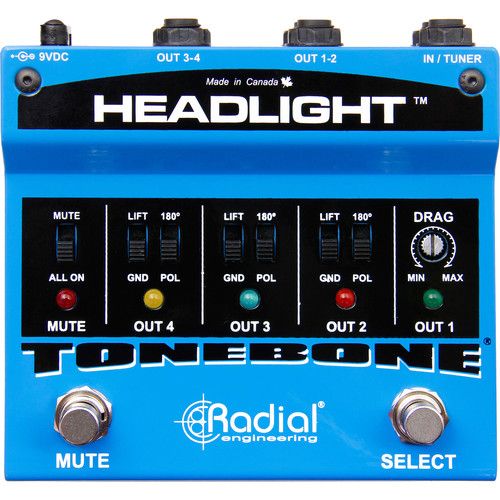  Radial Engineering Headlight Guitar Amp Selector with Drag Control