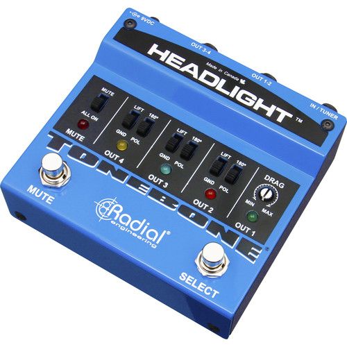  Radial Engineering Headlight Guitar Amp Selector with Drag Control