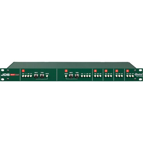  Radial Engineering JD 6 - Six-Channel Passive Direct Box with Jensen Transformers in Rackmount Chassis