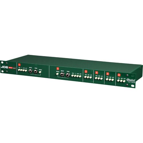  Radial Engineering JD 6 - Six-Channel Passive Direct Box with Jensen Transformers in Rackmount Chassis