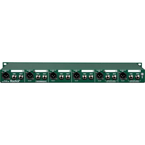  Radial Engineering JD 6 - Six-Channel Passive Direct Box with Jensen Transformers in Rackmount Chassis