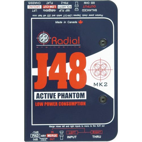  Radial Engineering Radial J48 MK2 48V Phantom Power Active Direct Box