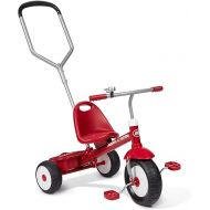 Radio Flyer Deluxe Steer & Stroll Ride-On Trike, Tricycle For Toddlers Age 2-5, Toddler Bike, Red