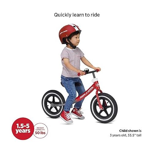  Radio Flyer Air Ride Balance Bike, Toddler Bike, Ages 1.5-5 (Amazon Exclusive), Toddler Bike