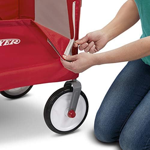  [아마존베스트]Radio Flyer 3-In-1 EZ Folding Wagon with Canopy for kids and cargo