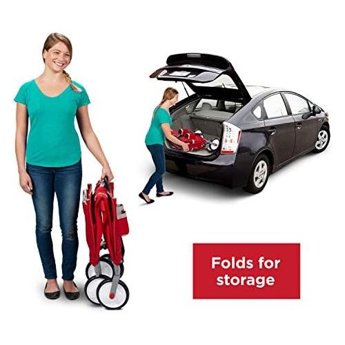  [아마존베스트]Radio Flyer 3-In-1 EZ Folding Wagon with Canopy for kids and cargo