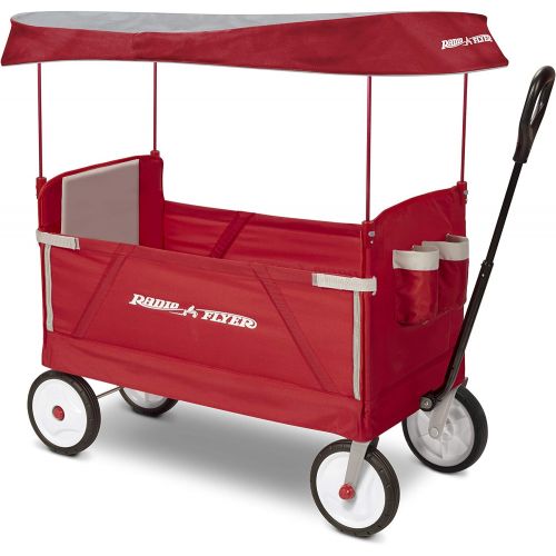  [아마존베스트]Radio Flyer 3-In-1 EZ Folding Wagon with Canopy for kids and cargo