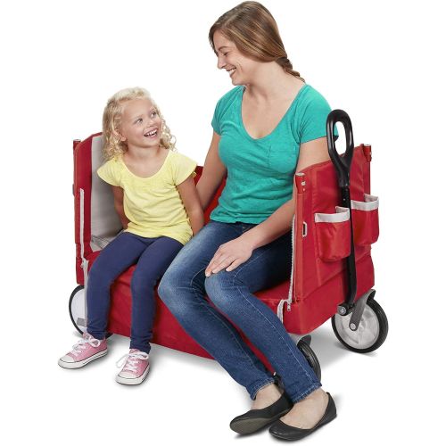  [아마존베스트]Radio Flyer 3-In-1 EZ Folding Wagon with Canopy for kids and cargo