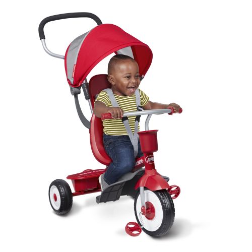  Radio Flyer, 4-in-1 Stroll n Trike, Grows with Child, Red