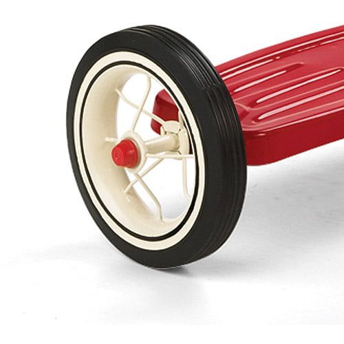  Radio Flyer, Classic Red Tricycle with Push Handle, 10 Front Wheel, Red