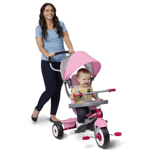  Radio Flyer, 4-in-1 Stroll n Trike, Grows with Child, Pink