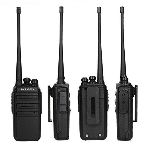  Radioddity GA-2S Long Range Walkie Talkies UHF Two Way Radio Rechargeable with Micro USB Charging + USB Desktop Charger + Air Acoustic Earpiece with Mic, 2 Pack
