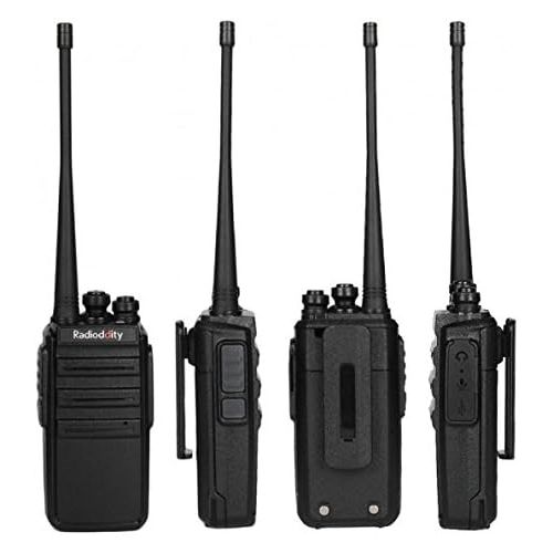  Radioddity GA-2S Long Range Walkie Talkies for Adults UHF Two Way Radio Rechargeable with Micro USB Charging + USB Desktop Charger + Air Acoustic Earpiece with Mic (2 Pack)