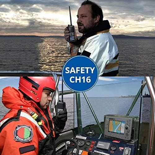  Radioddity Voyage RV6 VHF Marine Radio Handheld Floating Tri-Watch, IP67 Waterproof, NOAA Weather Alert, Emergency Strobe LED, for Kayakers and Sailors
