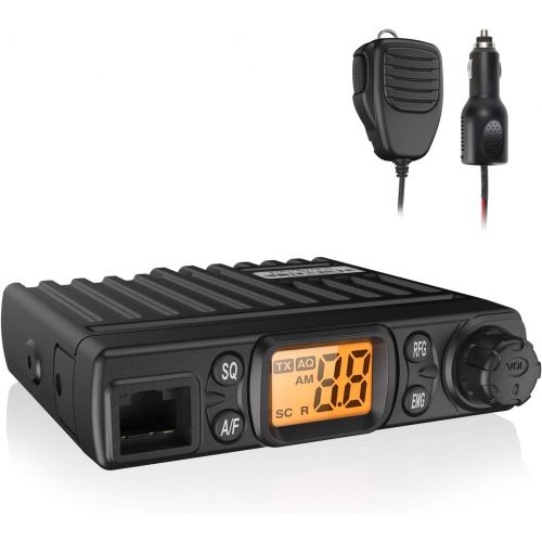  [아마존베스트]Radioddity CB-27 Mini CB Radio Mobile 40-Channel, AM Instant Emergency Channel 9/19, RF Gain with Removable Microphone