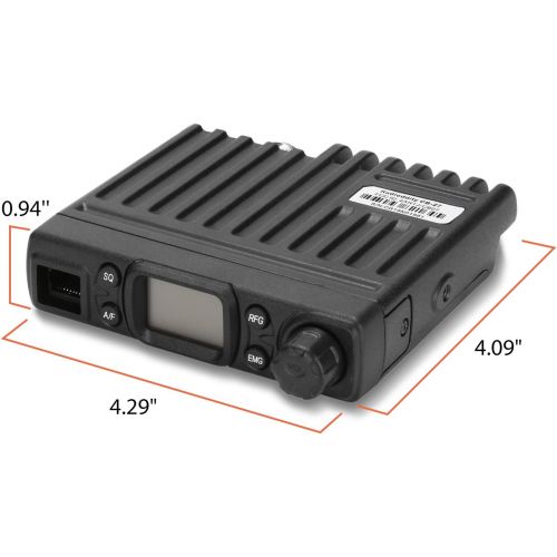  [아마존베스트]Radioddity CB-27 Mini CB Radio Mobile 40-Channel, AM Instant Emergency Channel 9/19, RF Gain with Removable Microphone