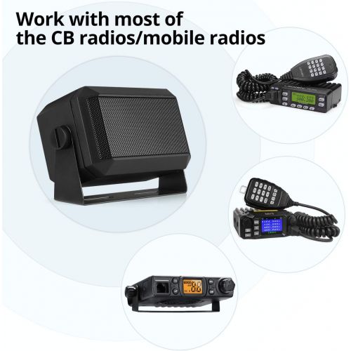  [아마존베스트]Radioddity CB Mobile Radio External Speaker, Mini Universal Portable 5W, 71 Power Cable, for Car Truck Vehicle 4 x 4, Compatible with Radioddity CB-27 Icom ID-5100 Yaesu FT-891 Mid