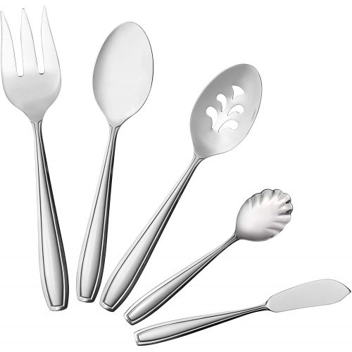  [아마존베스트]Radley & Stowe 5-Piece Solid Stainless Steel Serving Set (Designer Grade with Matte Finish Handle)