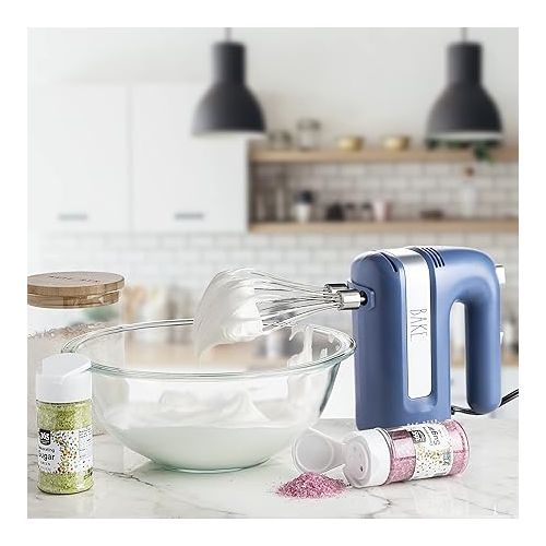  Electric Hand Mixer, Handheld Mixers for Kitchen, With Beaters and Whisk Attachments for Cooking and Baking, Lightweight Handmixer Labeled 