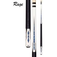 Rage RG-187 Graphic White with Marbled Sky Blue and Black Spear Points Cue