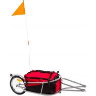 Rage Powersports Apex BCT-8002 Single Wheel Pull-Behind Bicycle Cargo Trailer with Cargo Bag