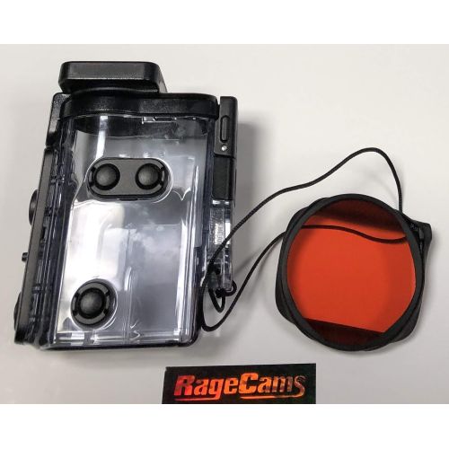  RageCams Red Filter Underwater Color Correction Press On for Sony FDR-X3000 AS300 AS50 Waterproof Divehousing