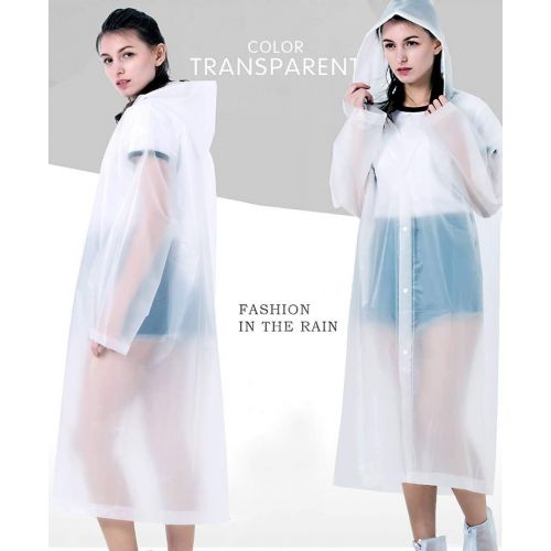  [아마존베스트]Sheeta Rain Ponchos Reusable Raincoat with Hood and Sleeves, Portable Emergency Rainwear for Child and Adult, Theme Park Hiking Camping Traveling Outdoor