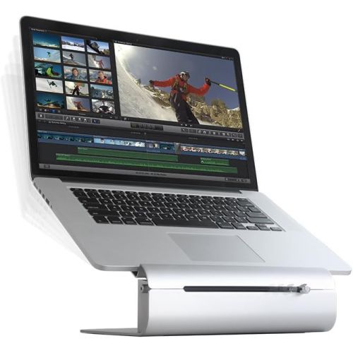  [아마존베스트]Rain Design iLevel2 Adjustable Height Laptop Stand (Patented), Angled Ergonomic Laptop Riser, Aluminum Computer Elevator for Office or Home Desk Setup, Compatible with MacBook Air