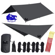 RainFlyEVOLUTION Chill Gorilla 10x10 Hammock Rain Fly Camping Tarp. Ripstop Nylon. 170 Centerline. Stakes, Ropes & Tensioners Included. Camping Gear & Accessories. Perfect Hammock Tent. Multiple Co